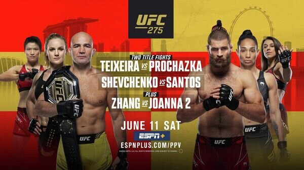    Официальный постер турнира UFC 275© Фото : UFC