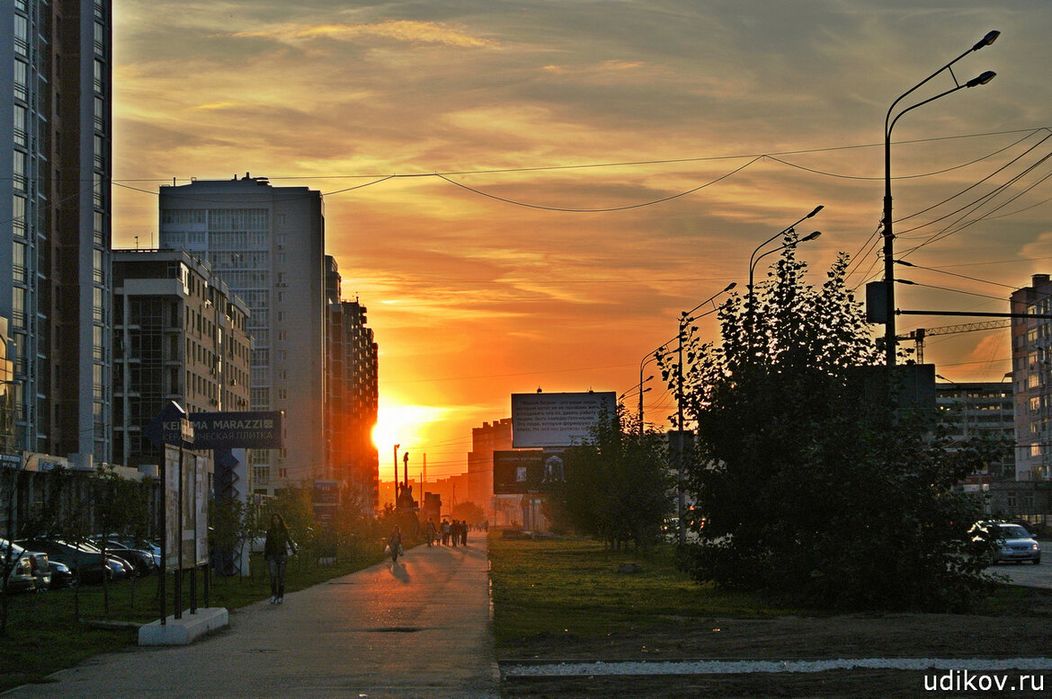 Закат в городе Саранск