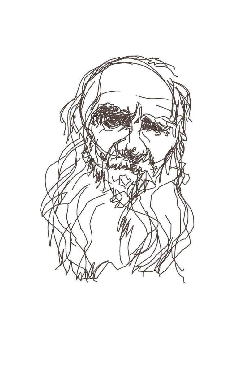 Это я осмелился сделать собственными силами портрет Льва Толстого.