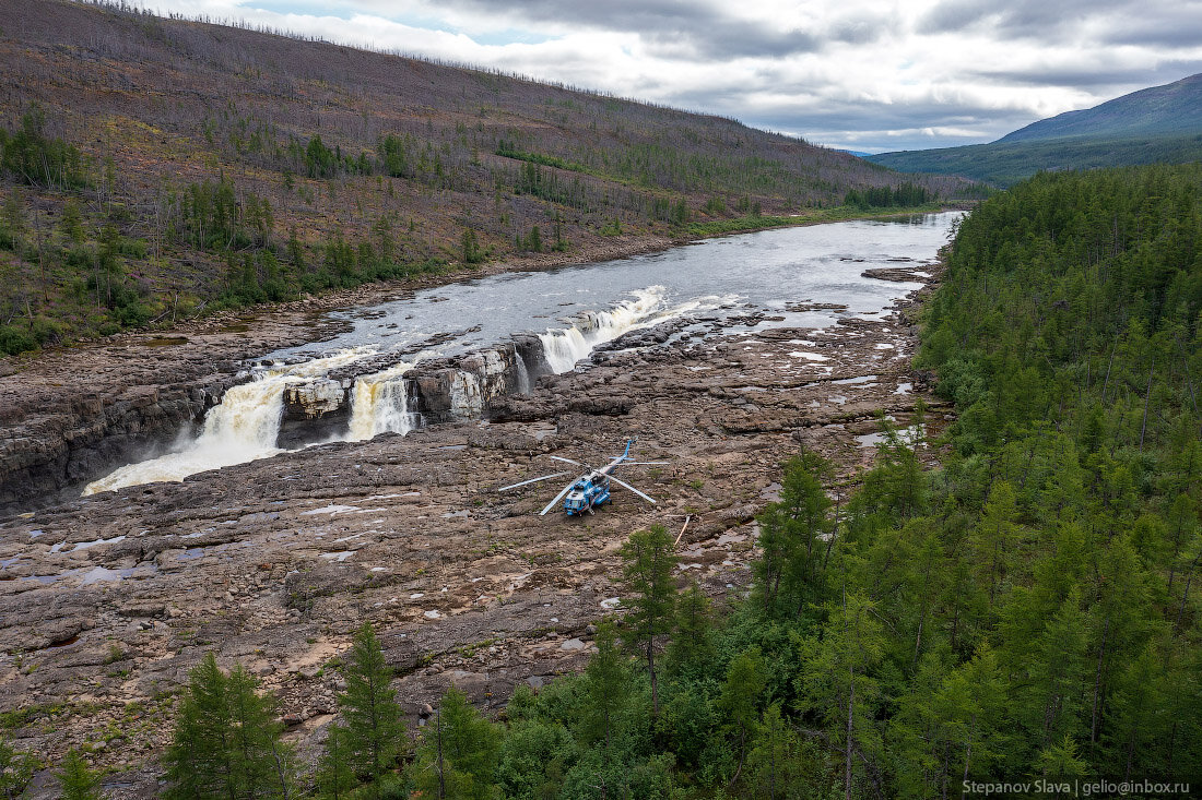 Иркиндинский водопад плато Путорана