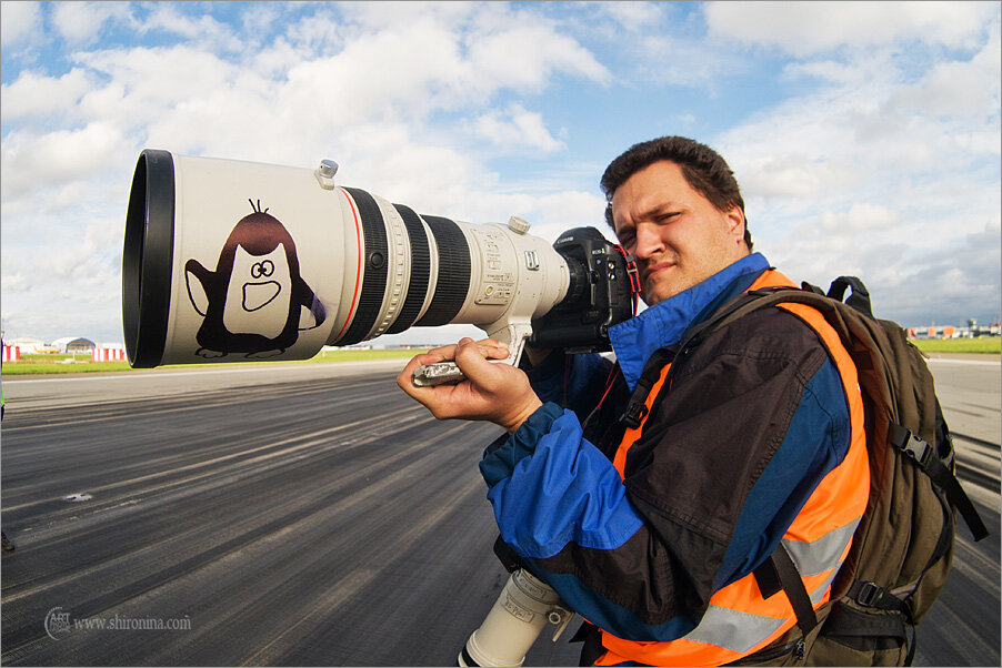 На взлетной полосе аэропорта Шереметьево. Фото Лидии Широниной.