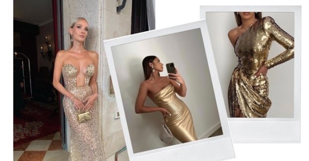 Свет гирлянд, бенгальские огни, бусы на елке — кажется, золотой цвет был создан для Нового года. Теплый сияющий оттенок всегда задает праздничное настроение, так почему бы не выбрать его для модного образа в главную ночь года? Тем более Водяной Кролик тоже будет не против — золотой входит в список любимчиков пушистого зверька. А это значит, что удача, которой порой так не хватает, точно будет на вашей стороне. 
