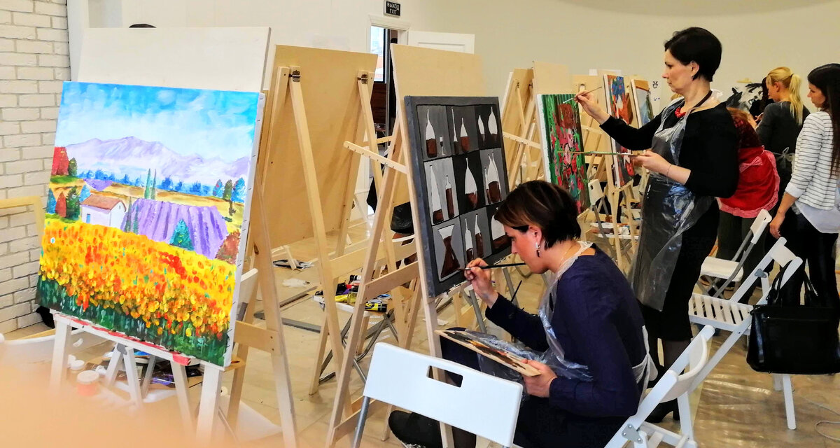 Выездной мастер-класс по живописи.