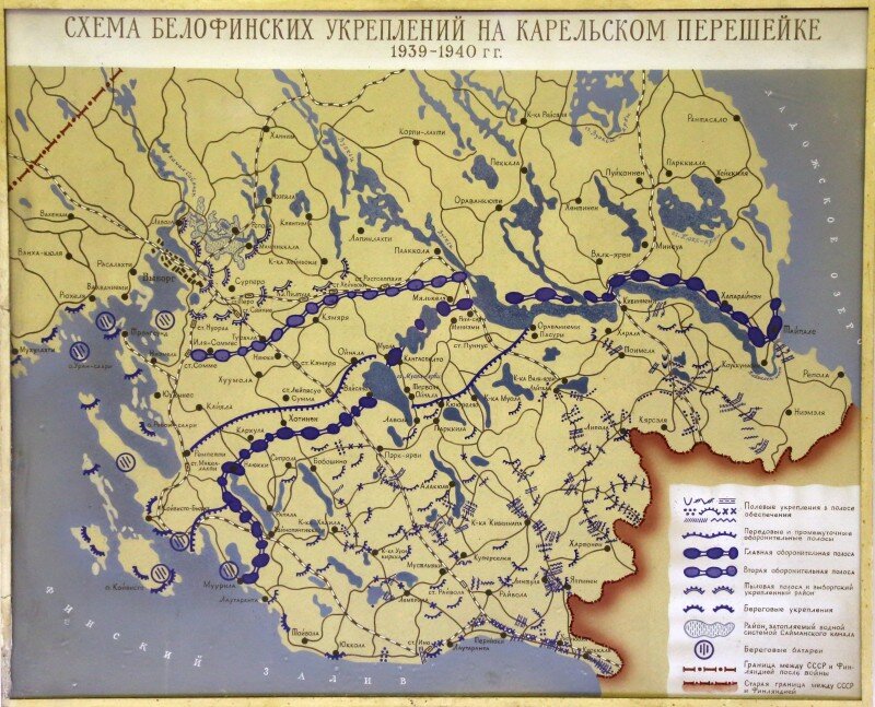 Карта карельского перешейка до 1939