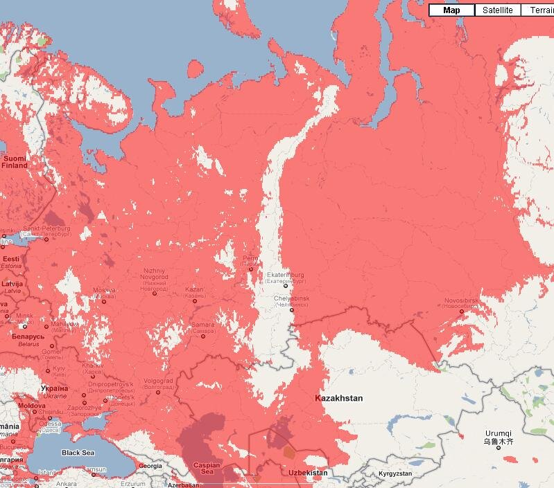 Онлайн карта затопления мира