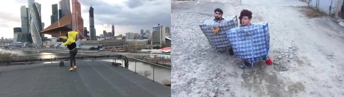 Скриншоты из двух этих видеороликов