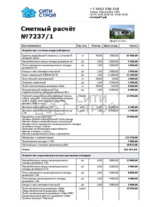  *информация о стоимости на фото сметы не является публичной офертой, а служит наглядным примером составления документа.