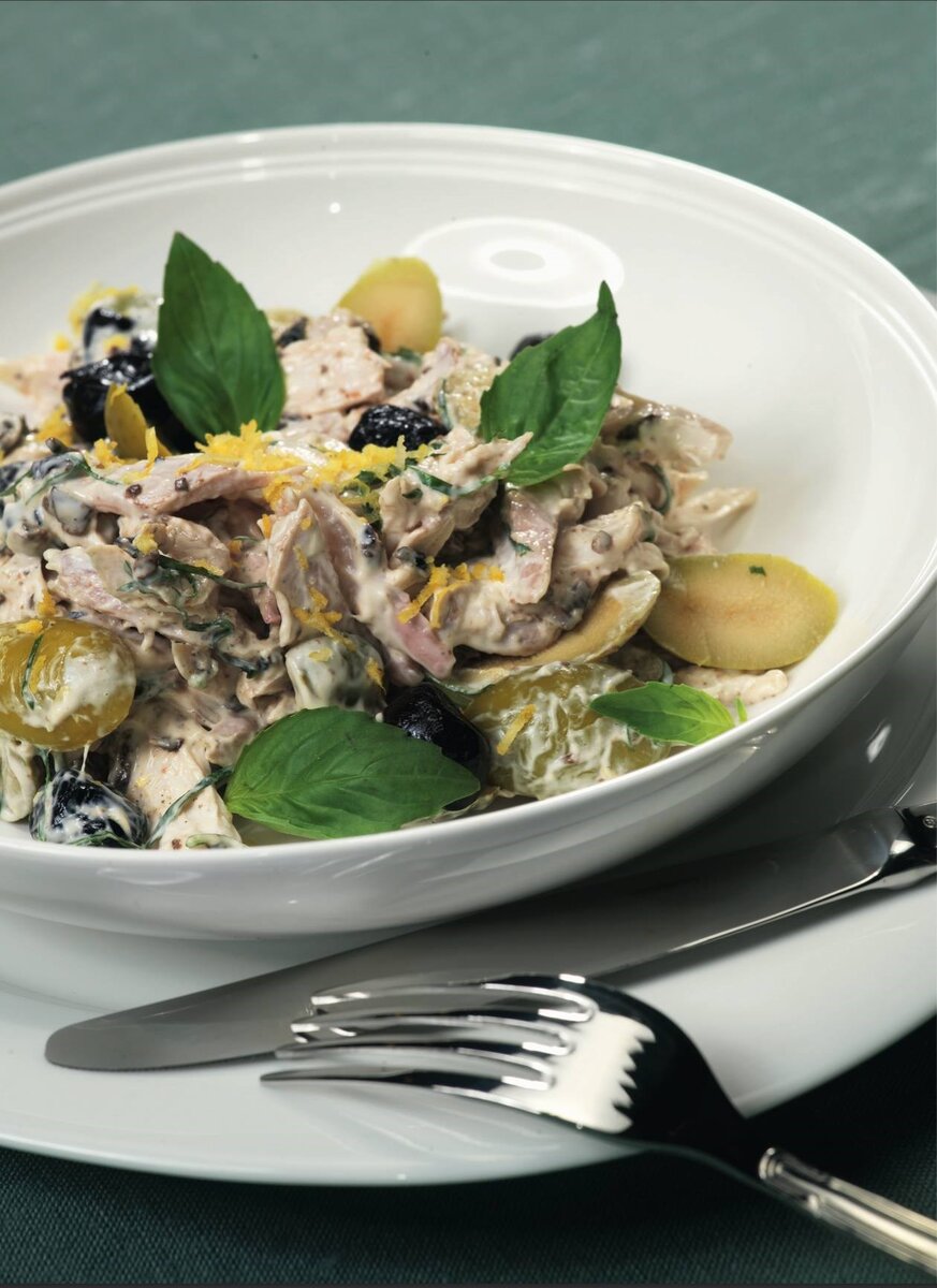   Холодная курица с оливками и лимоном