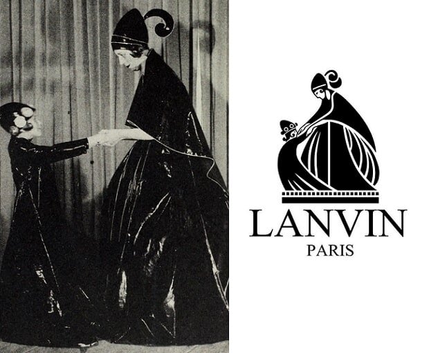 Логотип бренда Lanvin появился не сразу. Идея воплотить главный кусочек из истории зарождения Модного дома в фирменном знаке пришла на ум известному иллюстратору-карикатуристу, стоявшему у истоков арт-деко, Полю Ирибе. Именно он стал автором самого трогательного в истории моды логотипа: взрослой дамы и маленькой девочки, держащихся за руки. Материал взят из свободного источника.
