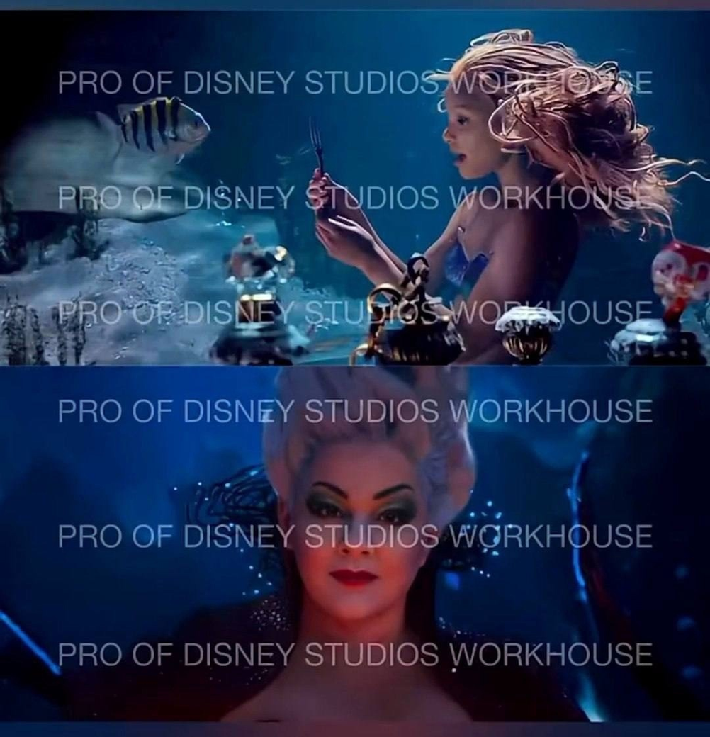     Слитые кадры из фильма «Русалочка»