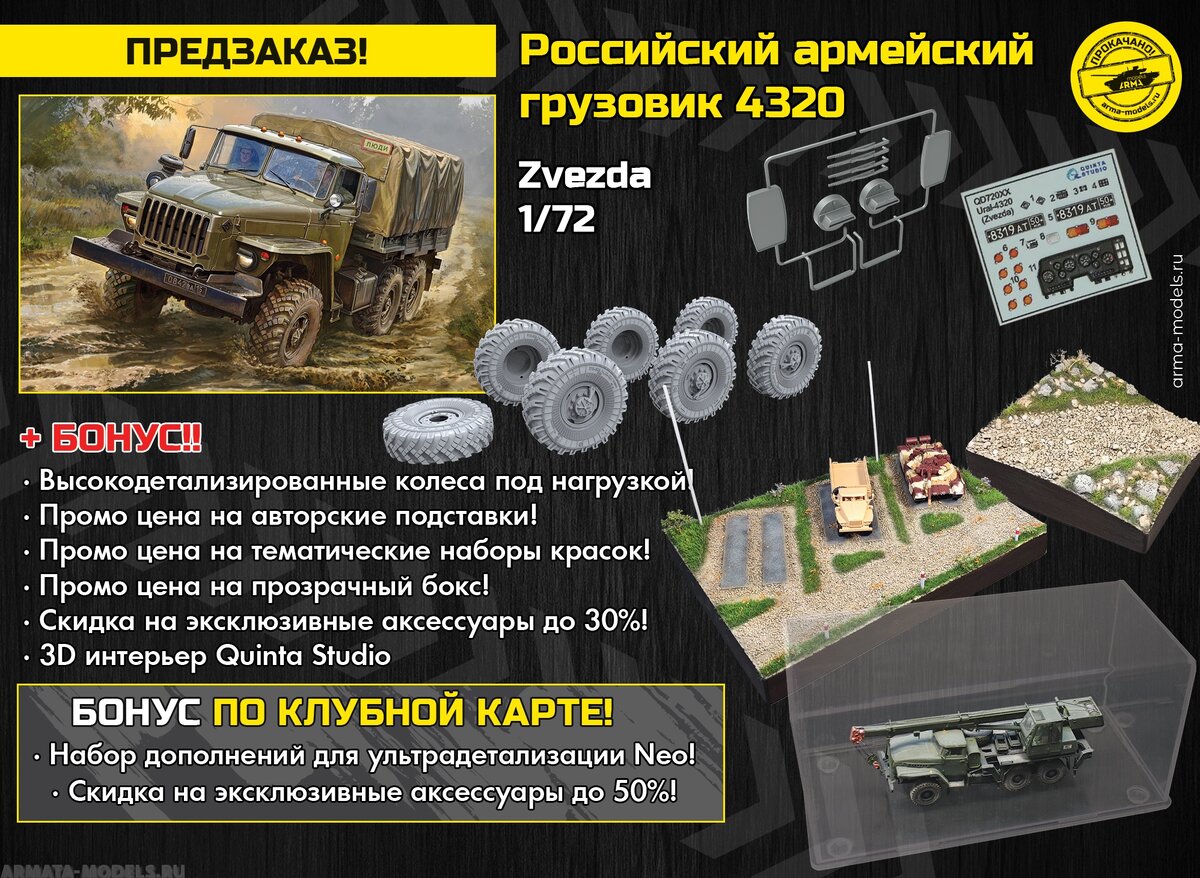 Предзаказы на УРАЛ-4320 в 1/72 масштабе от Звезды. Где и как? И что почем?  | Модель и прототип | Дзен