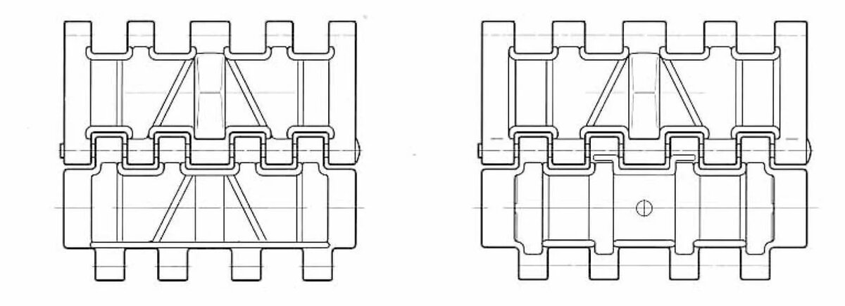 Гусеница танка чертеж