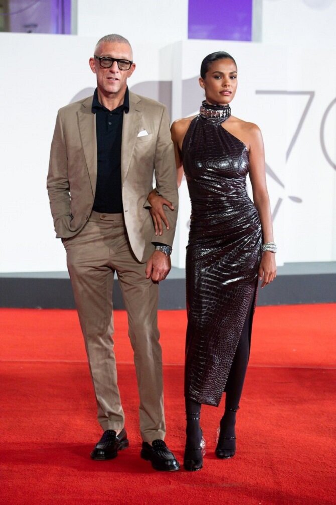 Венсан Кассель с моделью Тиной Кунак