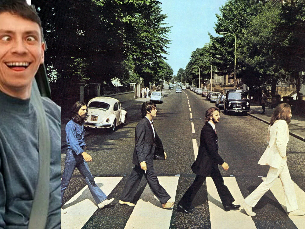 "Битлз" в роли примерных пешеходов (обложка альбома Abbey Road, 1969)