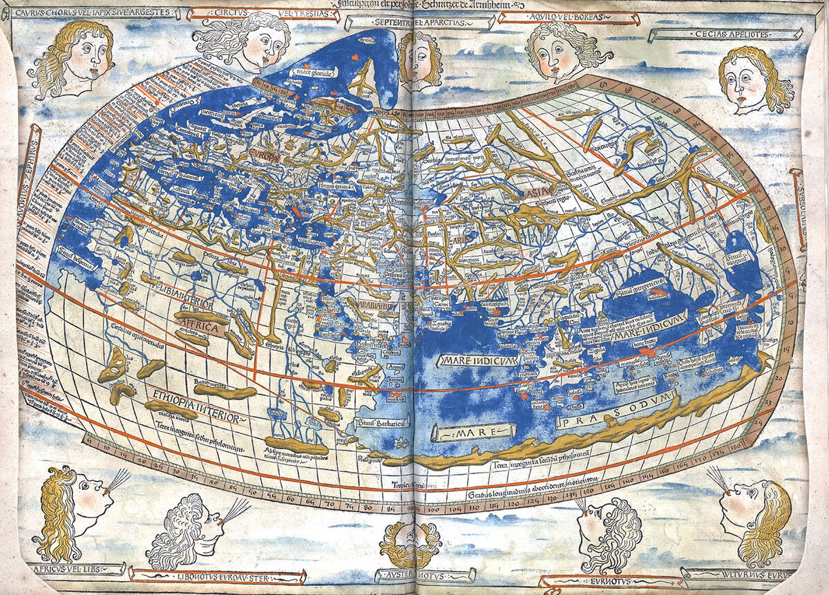 Космографии Клавдия Птолемея. Ульм : Издательство Линхарта Холла, 1482