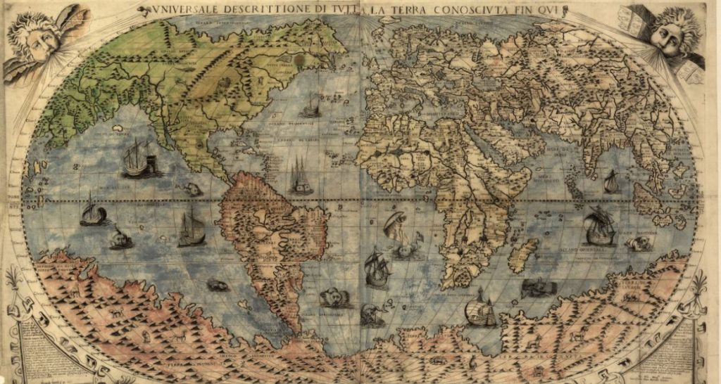 Карта мира XVI век