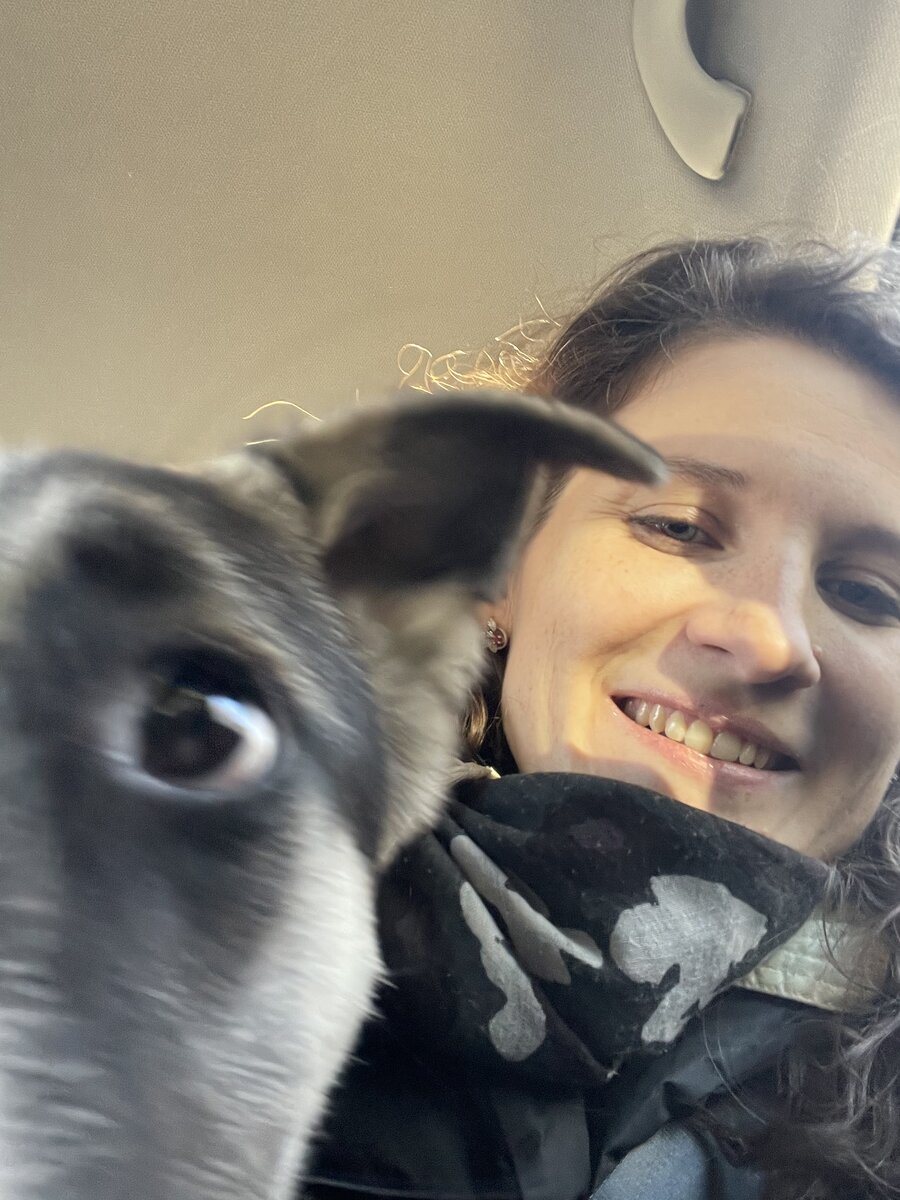 Боимся в такси вместе. У меня улыбка, вызванная защитным рефлексом)))