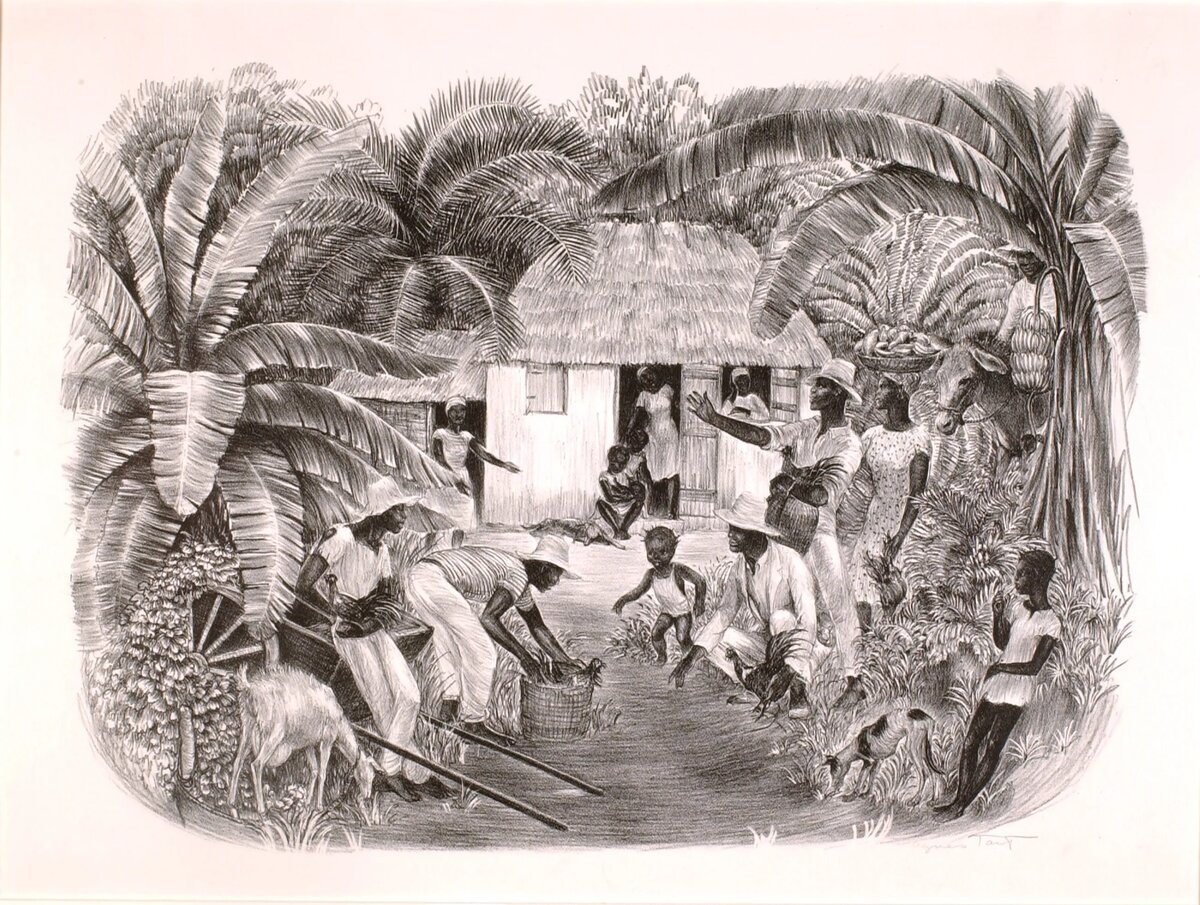 Ямайская сцена, литография, 1933