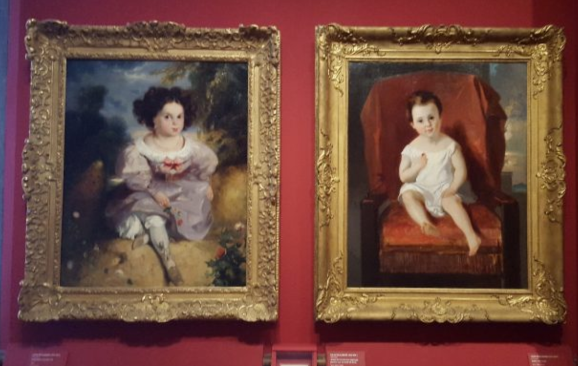 Шарль Беранже. Портреты Леопольдины и Адели Гюго в детстве.