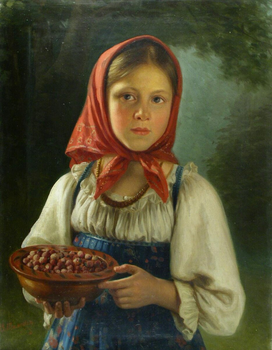 Девочка и крыжовник картина