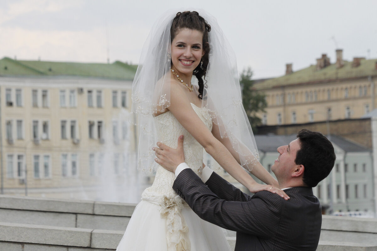 Свадьба на улицах Москвы. Случайное фото. Фото автора