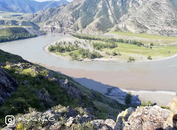 Фото: Слияние рек Чуя и Катунь (Чуй-Оозы), Алтай