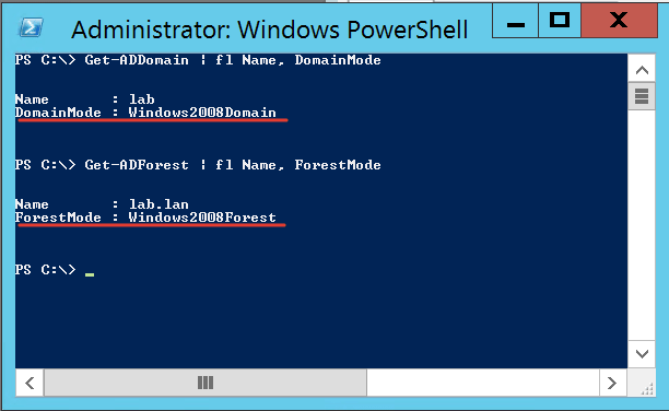 Ad через powershell. Имя домена через POWERSHELL. Имя компьютера, текущего пользователя, домена через POWERSHELL. Get-ADDOMAIN | FL name, DOMAINMODE.