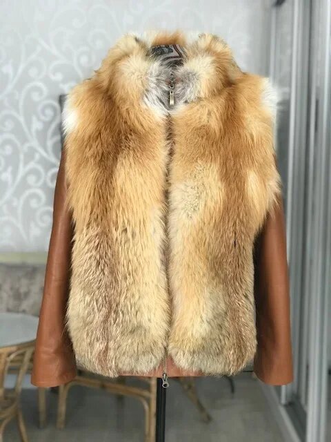 Переделка жилета из меха лисицы в куртку-трансформер. Ателье Ирины Берзиной.