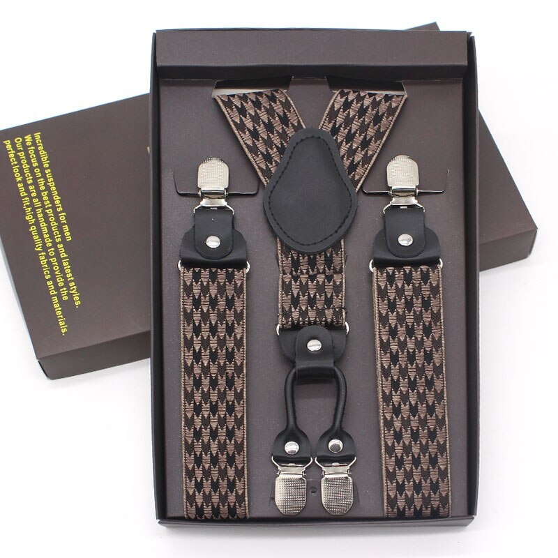 Кожаные подтяжки мужские