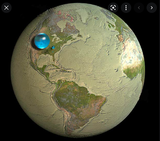 Вот столько всего воды на Земле