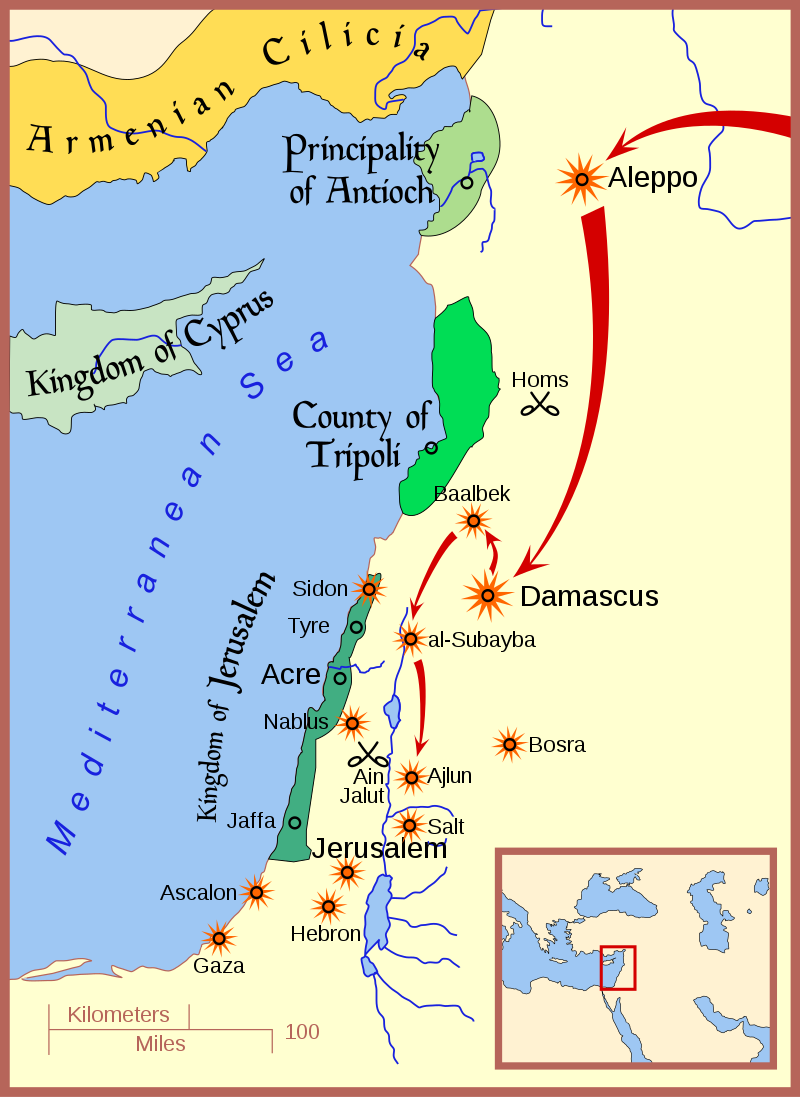 Карта финала Восточного похода монголов на Восток (1259-1261)