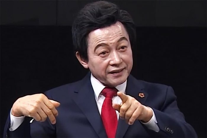 Хо Ён Гён. Кадр из интервью с ним на одном из южнокорейских телеканалов 