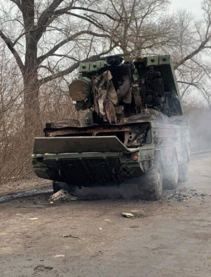 Украинский ЗРК ОСА уничтоженный в Ахтырском районе Сумской области  