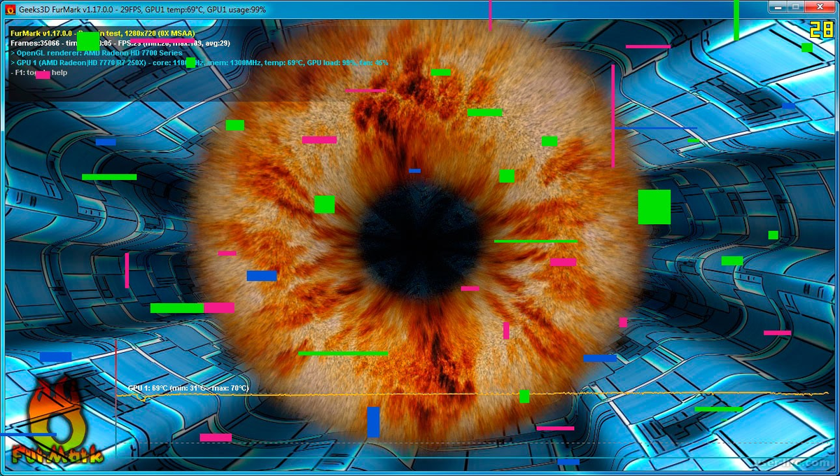 Видеокарта нет изображения на мониторе. FURMARK артефакты. Артефакты видеокарты FURMARK. FURMARK Бублик. Тестирование видеокарты FURMARK.