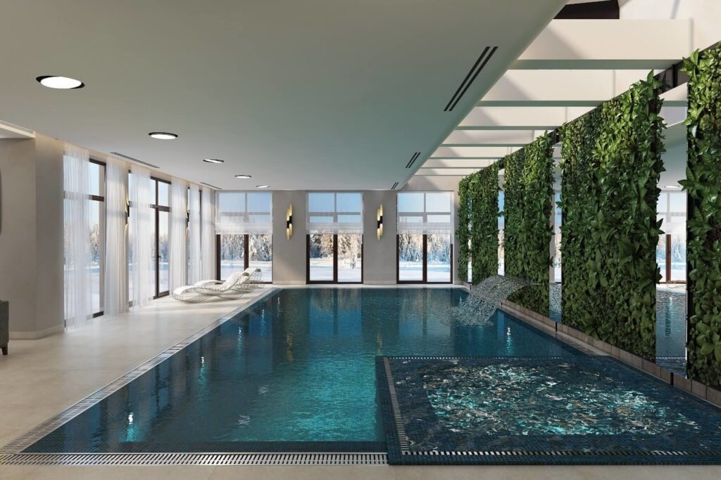 #бассейн #джакузи #сауна #spa #коттедж #проектирование  Собственный бассейн в загородном доме: звучит соблазнительно, правда? Возможность поплавать в любое время - это, конечно, особое удовольствие!-1-3