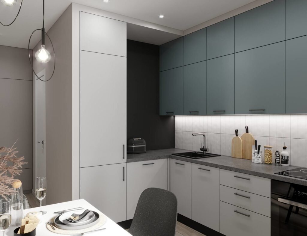 Нейтральные цвета и мягкие акценты. Со вкусом оформленная квартира 40 кв.м.