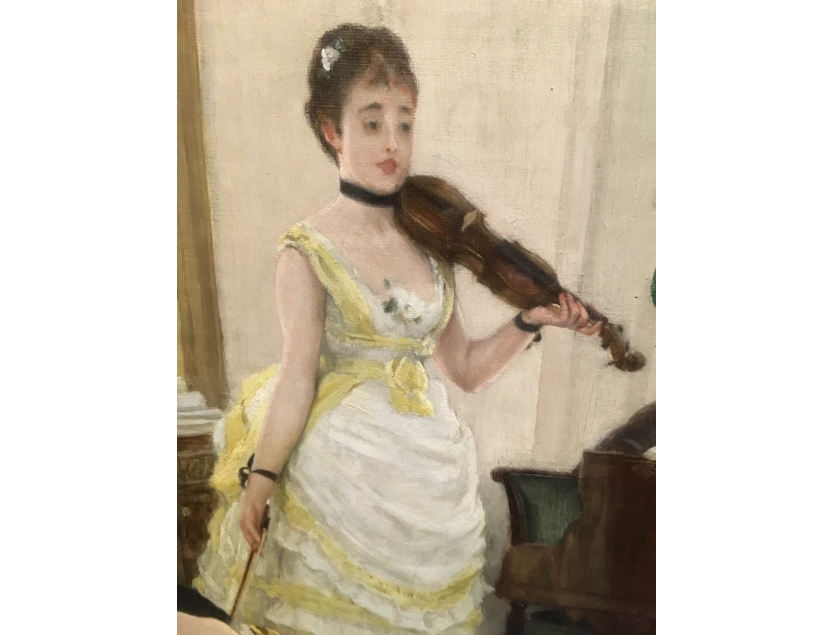 "Тсс!" ("Концерт"), Джеймс Тиссо, 1875. (с) Манчестерская художественная галерея. Деталь.