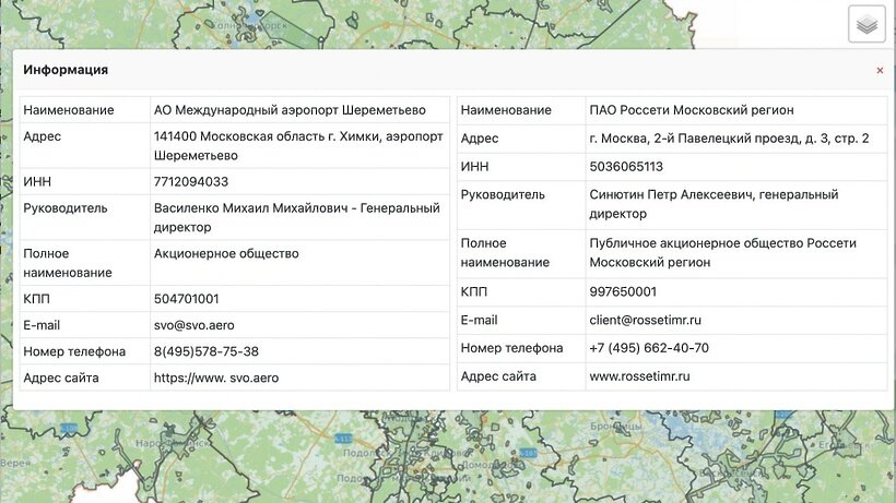    Сервис для определения территориальной сетевой организации ©