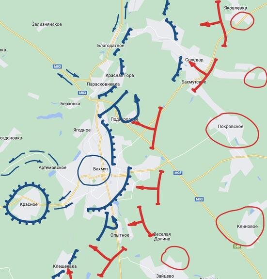    Схема боевых действий от автора