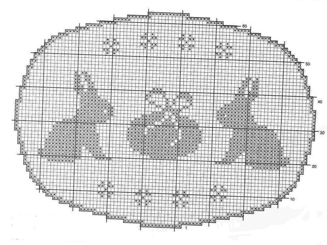 Вязание крючком схемы салфетки пасхальные схемы
