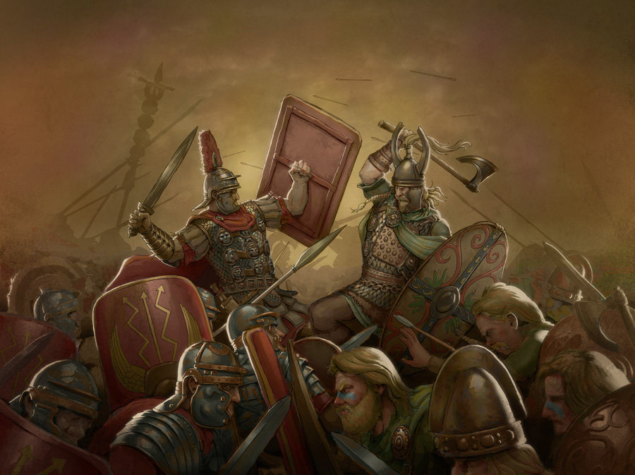 Битва римлян против кельтов / © Jose Artundo / joseart.artstation.com