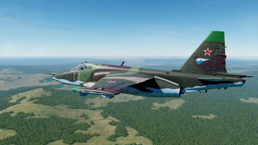 Симулятор DCS World. Су-25 применение пушек.