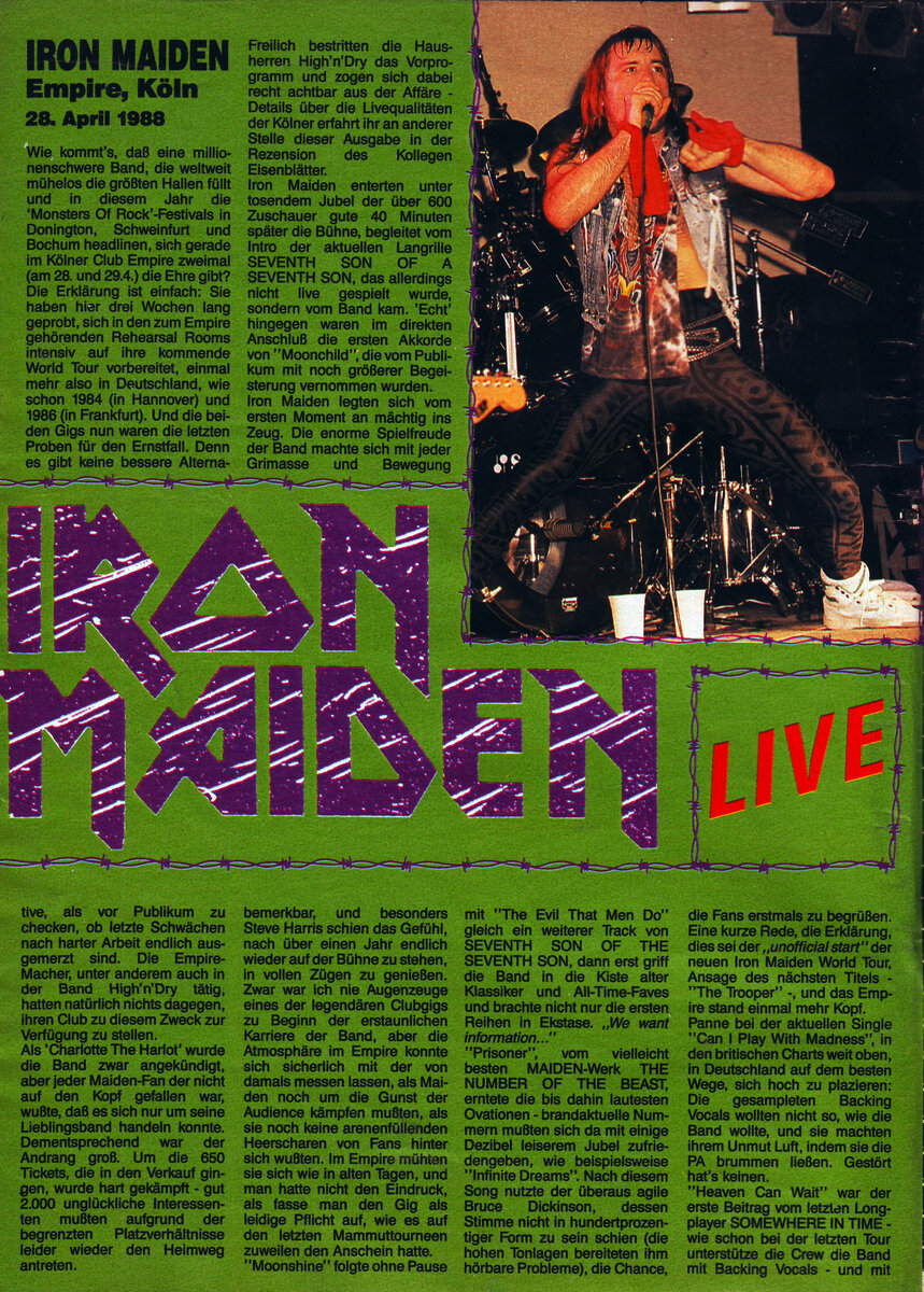 Страница из журнала Metal Hammer
