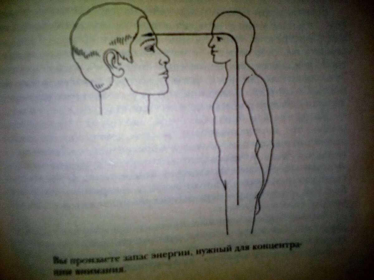 Иллюстрация из книги. ,,Вы пронзаете запас энергии для концентрации внимания,,
