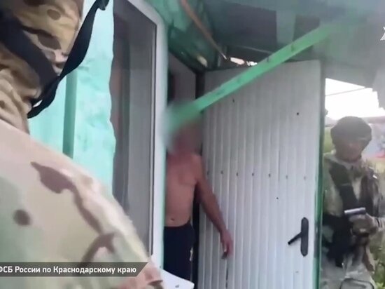     Задержание подозреваемого / Кадр из видео УФСБ по Краснодарскому краю