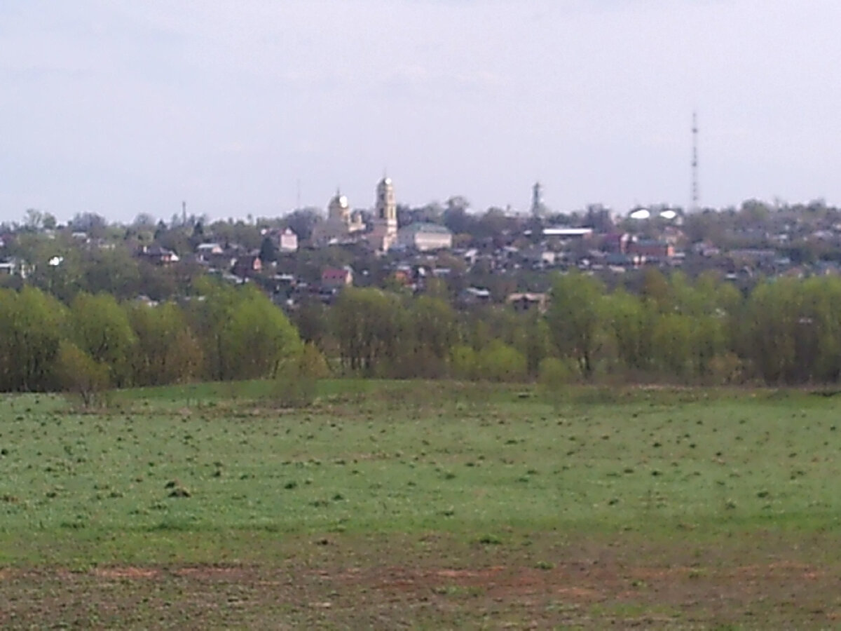 Вид на Каширу с поймы  Оки