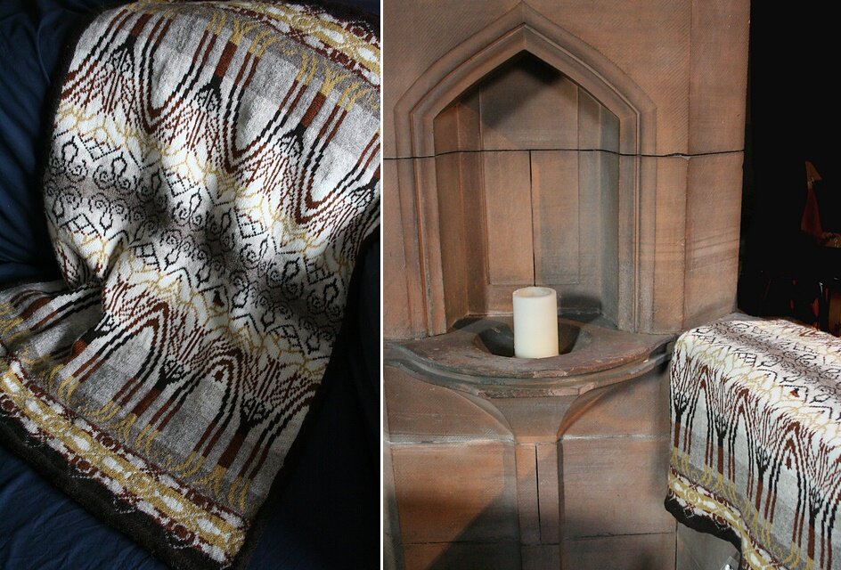    Плед спицами по мотивам герба ГлазгоИсточник: Ravelry.com