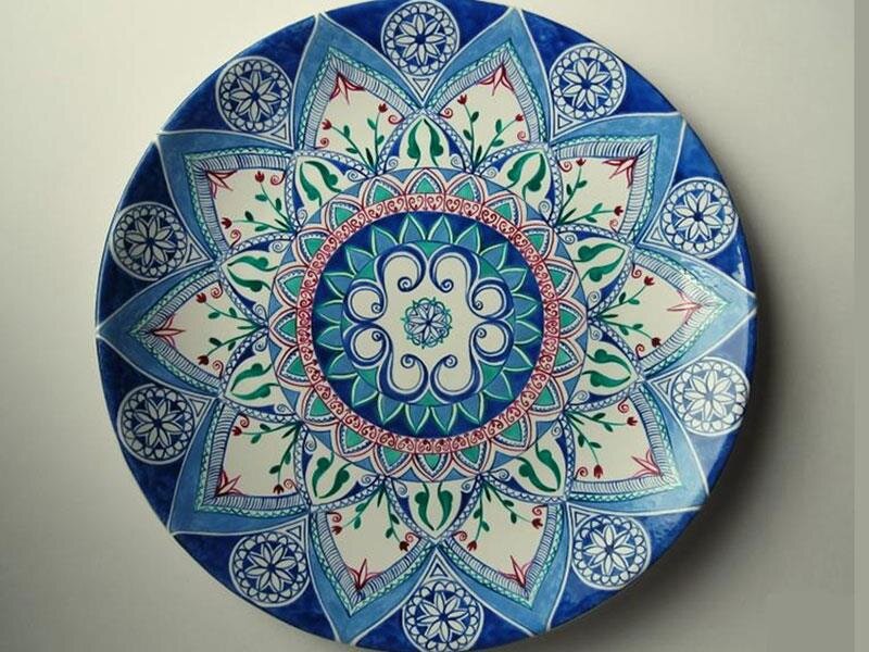 Посуда с орнаментом: геометрический, восточный с рисунками и картинками