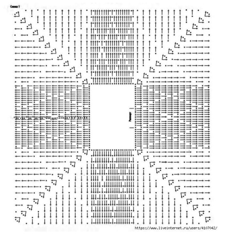 Вязание ромбов крючком схемы с описанием
