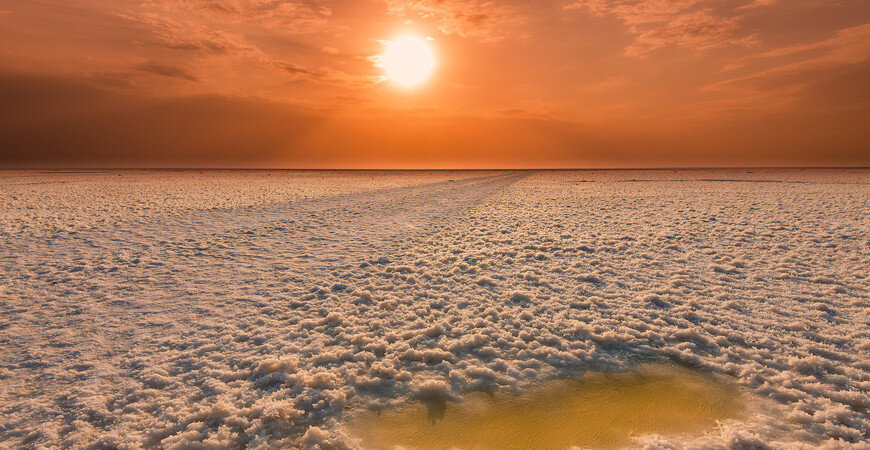 Озеро Эльтон после полудня